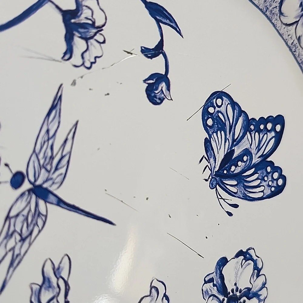 Room Restoration Hardware Indigo Blue Victorian Tin Plates
